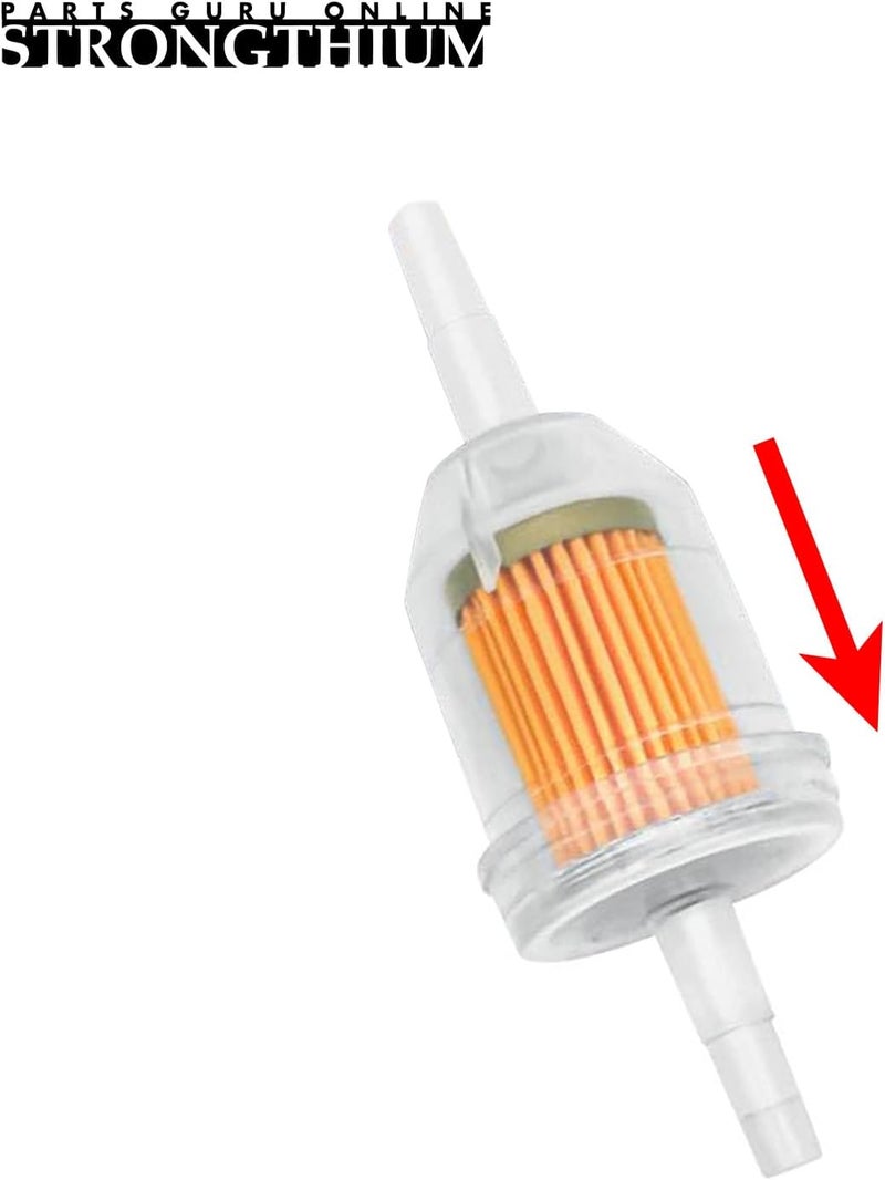 Strongthium 1/4" 5/16" Inline Fuel Filters with Magnet for Briggs & Stratton John Deere Kawasaki Kohler Lawn Mowers Small Tractors Garden Tillers Go Garts & Clamps x20 - Image 4